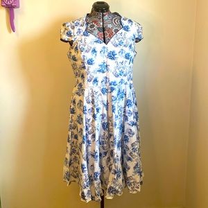Skull Renaissance Print Dress
